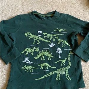 Carters green long sleeved boys tee dinosaur